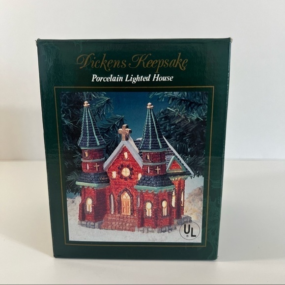 Christmas Village Porcelain Lighted House - Picture 3 of 11